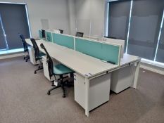 6 Person Desk Cluster comprising of 6 x Desk Space