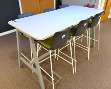 Contemporary 6 Person Raised Breakout Table 2000 x 900mm with 6 x Raised Breakout Chairs