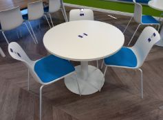 Contemporary Melamine Circular Breakout Table 900mm Diameter, with 3 x Breakout Chairs