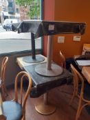 Four Pedestal Restaurant Tables & 4 Bentwood Chairs