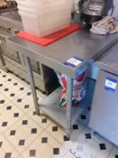 Stainless Steel Topped Food Prep Table 900mm