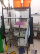 2 Black Wire Shelving Units