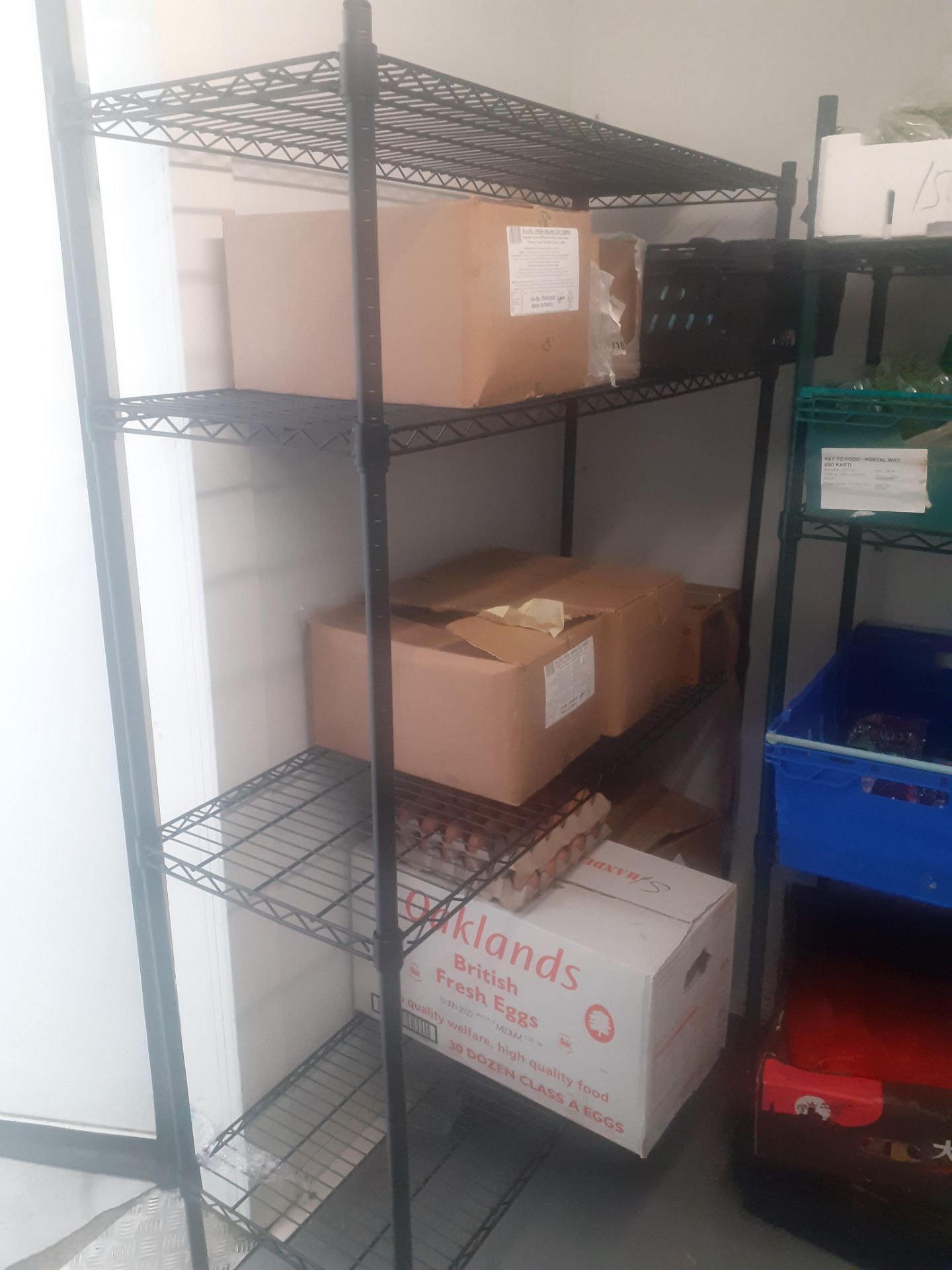 2 Black Wire 4-Tier Shelving Units - Image 2 of 2