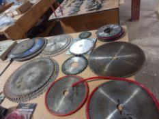 Qty of Assorted Saw Blades in Varying Sizes