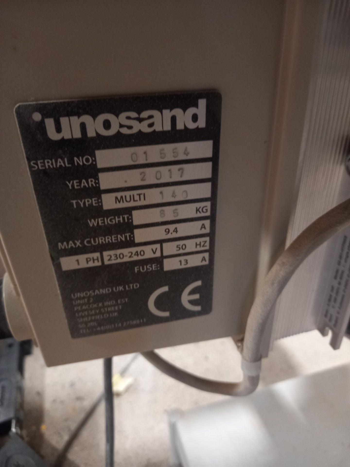 Unosand Sander and Denibber 240V - Image 3 of 7