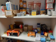 Contents of Cupboards to include Sanding Belts, Edgebander Glue etc