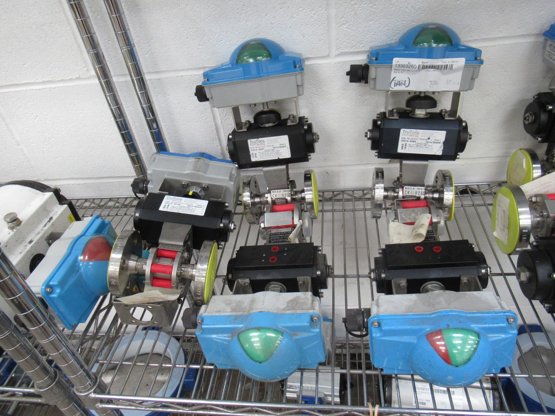 Shelf of TruTorq Actuators with Meca-Inox Valves and Regulators - Image 5 of 6