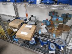 Shelf of Amri Butterfly Valves, Pnumatic Actuators with Valves, Rosemount Pressure Transmitters etc