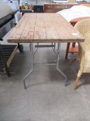 Industrial Style Fold Away Table 670 x 1220mm