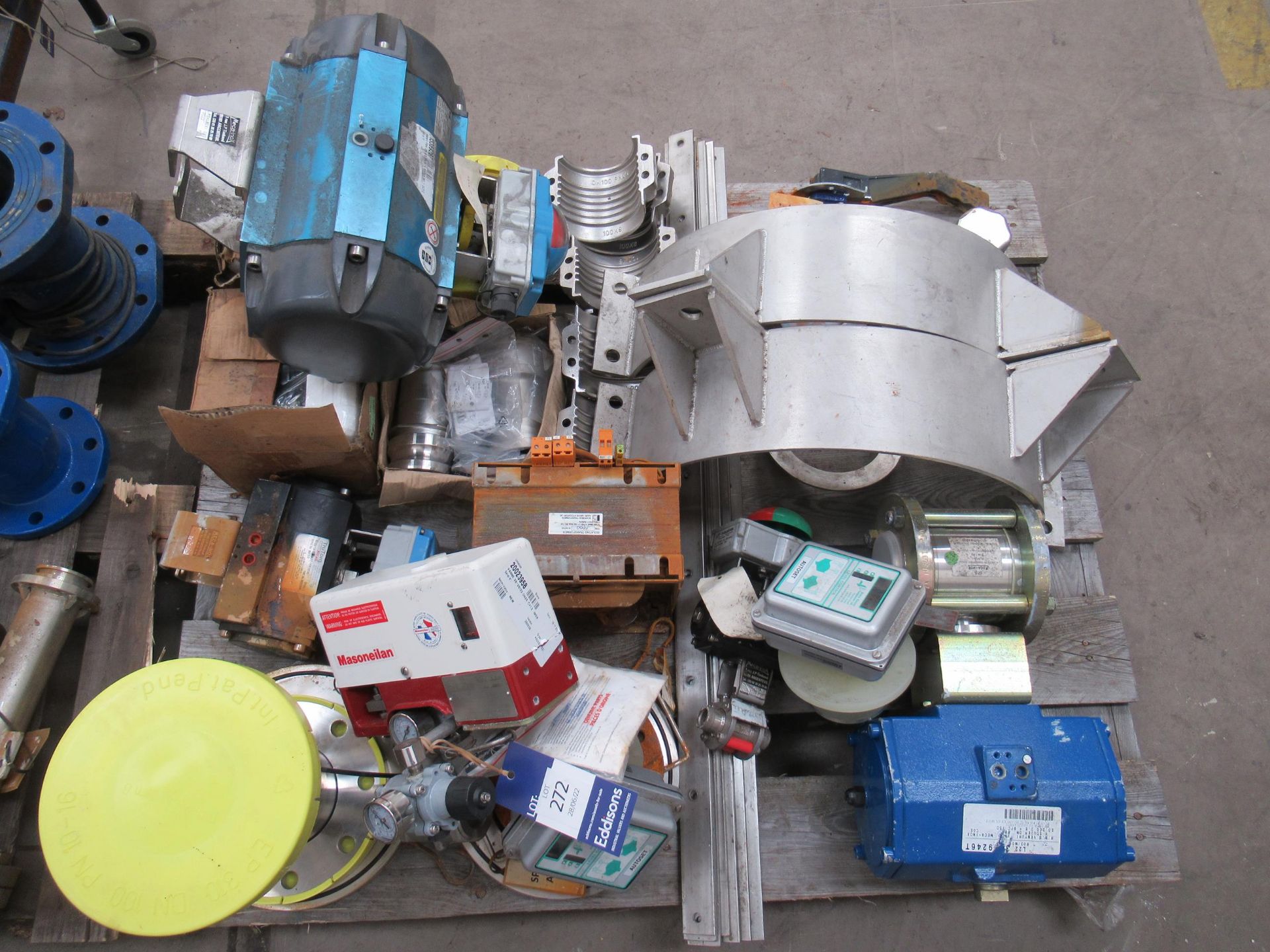 Pallet of Assorted Items including Valves, Actuators etc