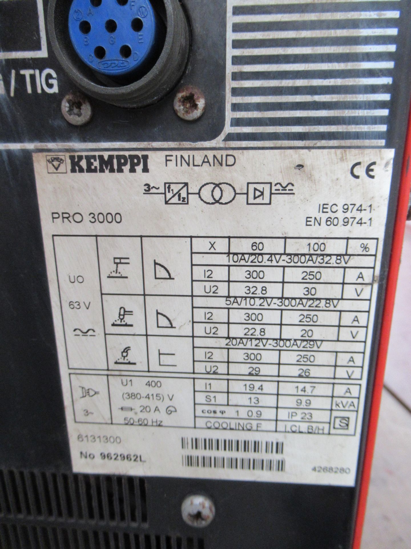 Kemppi ML synergic Promig 500 welder with Kemppi Pro 3000 power source with leads and torch - Image 8 of 10