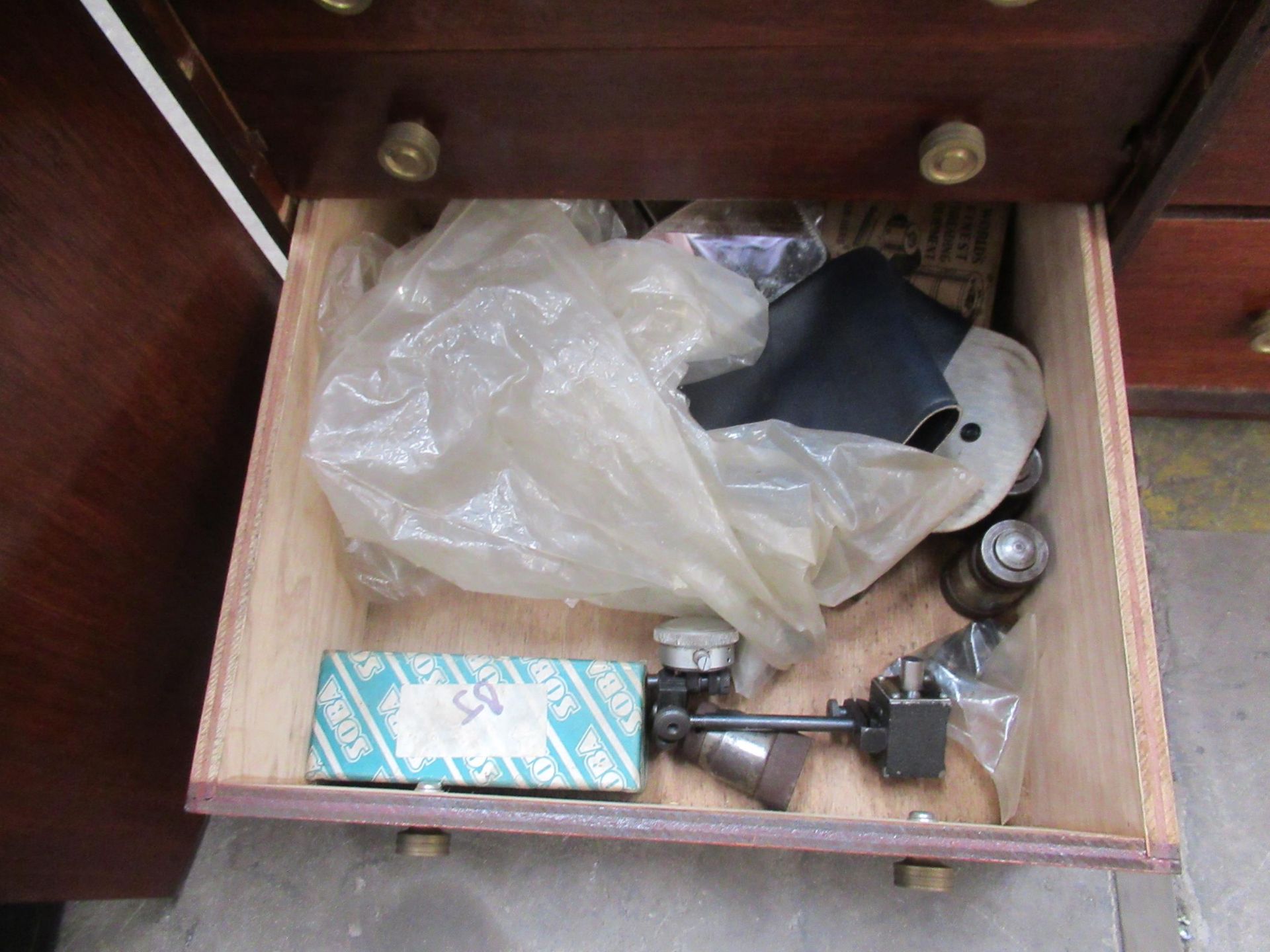 2x wooden storage cabinets and contents of drawers - Image 5 of 22