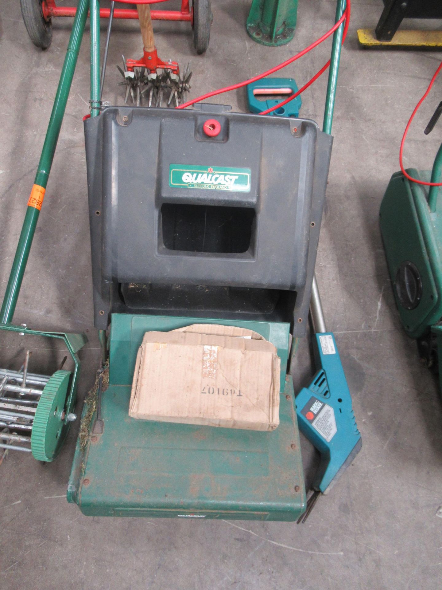 Qualcast electric lawnmower, with two aerators - Image 2 of 8