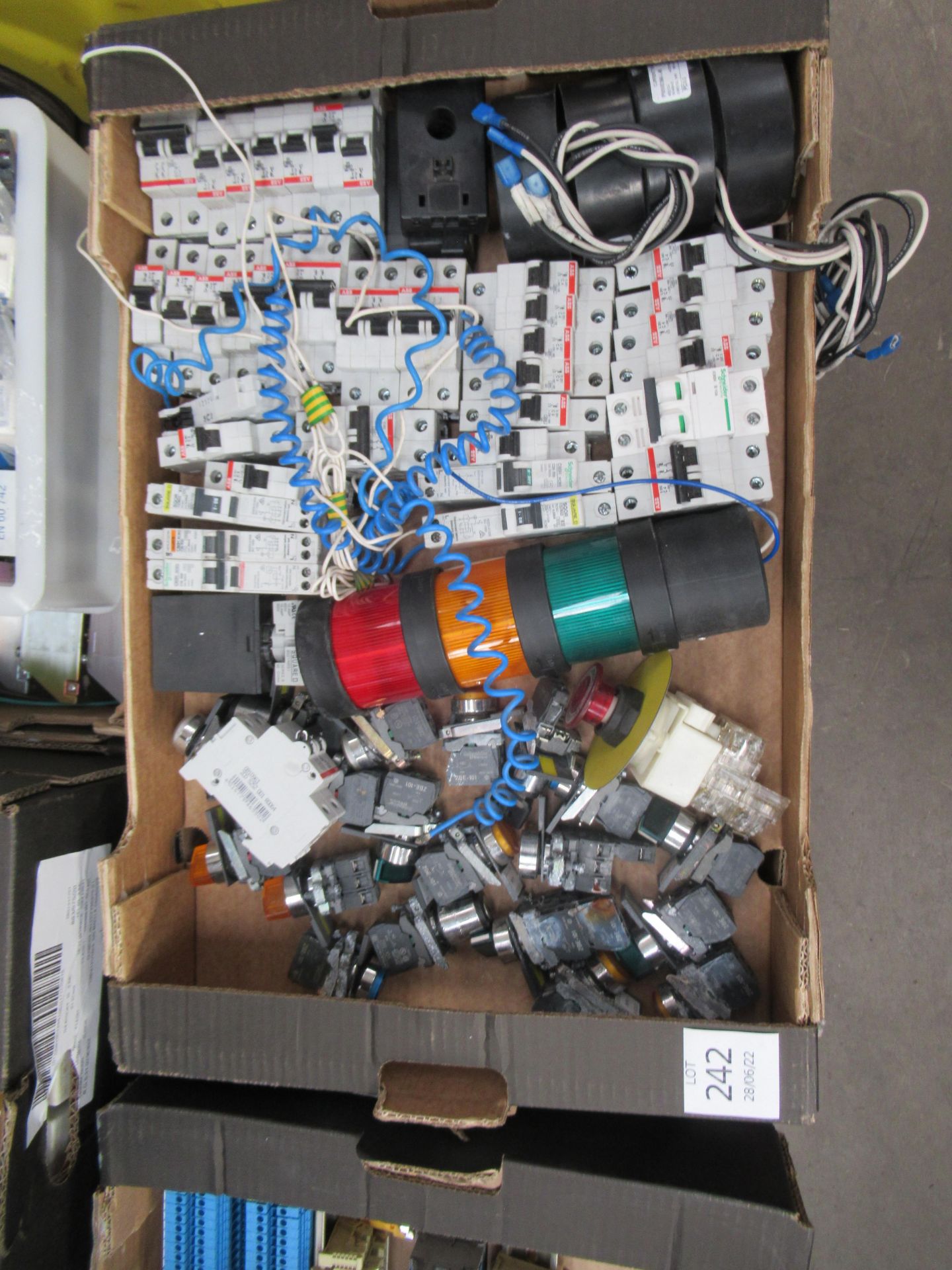 9x Boxes of electrical items including transformer fitters, isolators, wiring fittings etc - Image 2 of 10