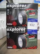 2x Hot Line explorer rechargeable dual light hand lamp