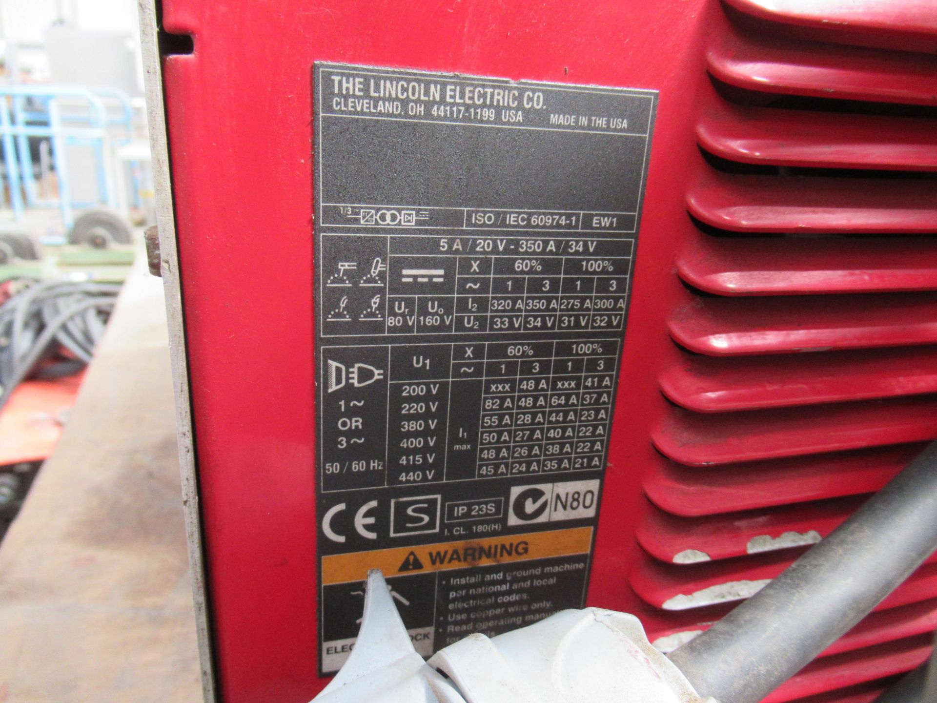 Lincoln Electric model ex350iE inverter welder - Image 6 of 10