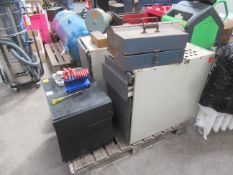 Contents of a pallet including cabinets, tooling, toolboxes etc.