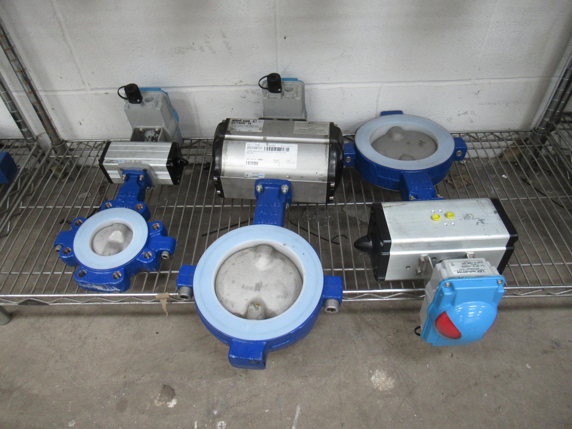 2 x KsB numatic Actuators, 1 x Amri Actuator with Amri Valves