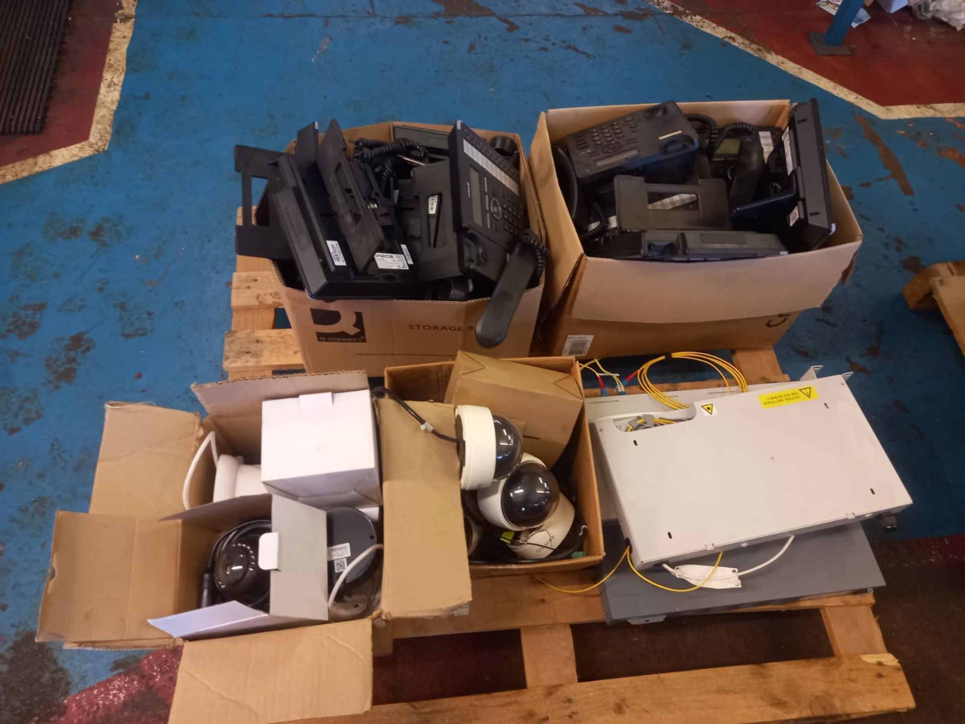 Qty of Telephones and CCTV Cameras to Pallet