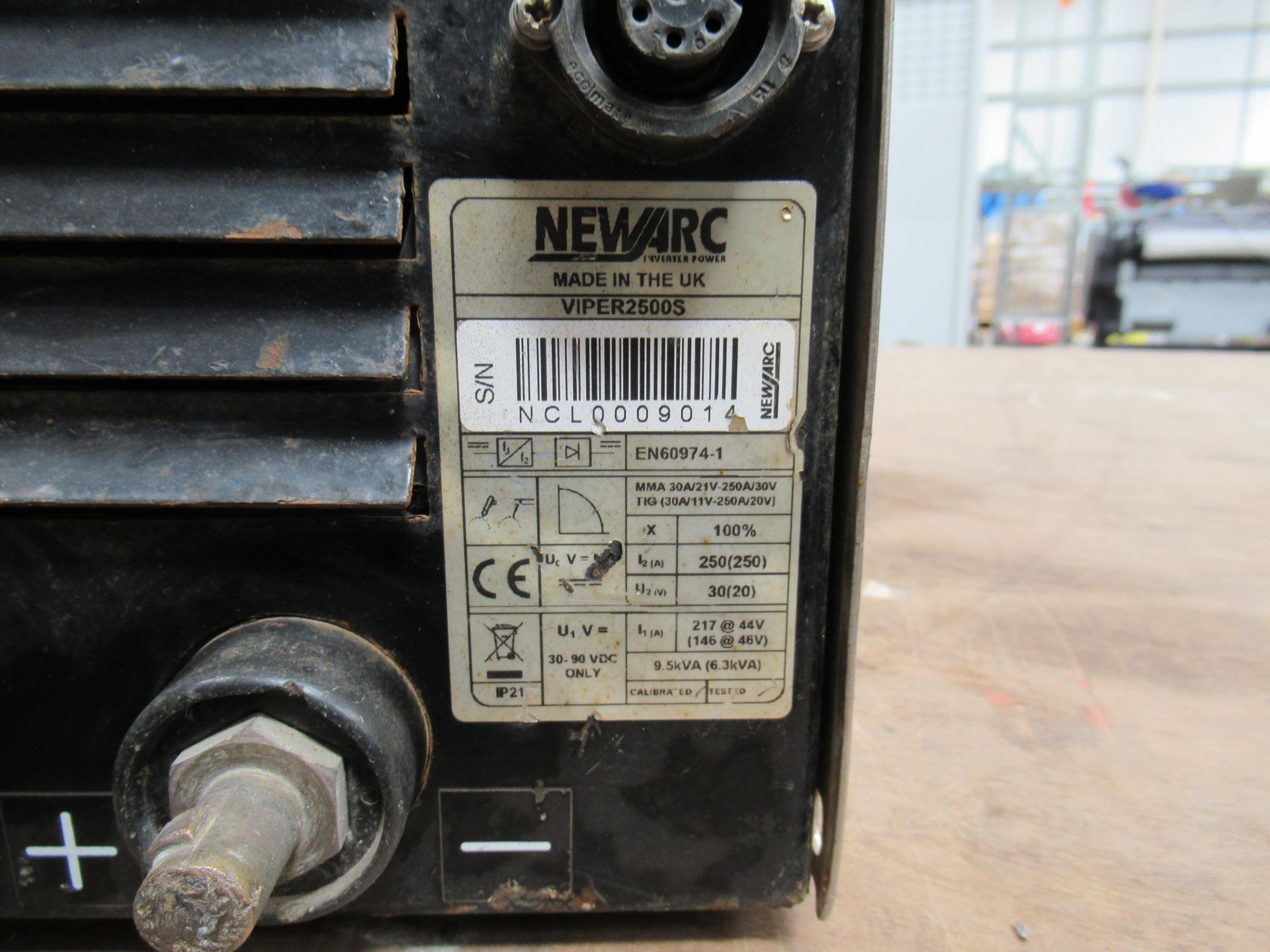 Newarc Viper 2500S Tig welder - Image 5 of 8
