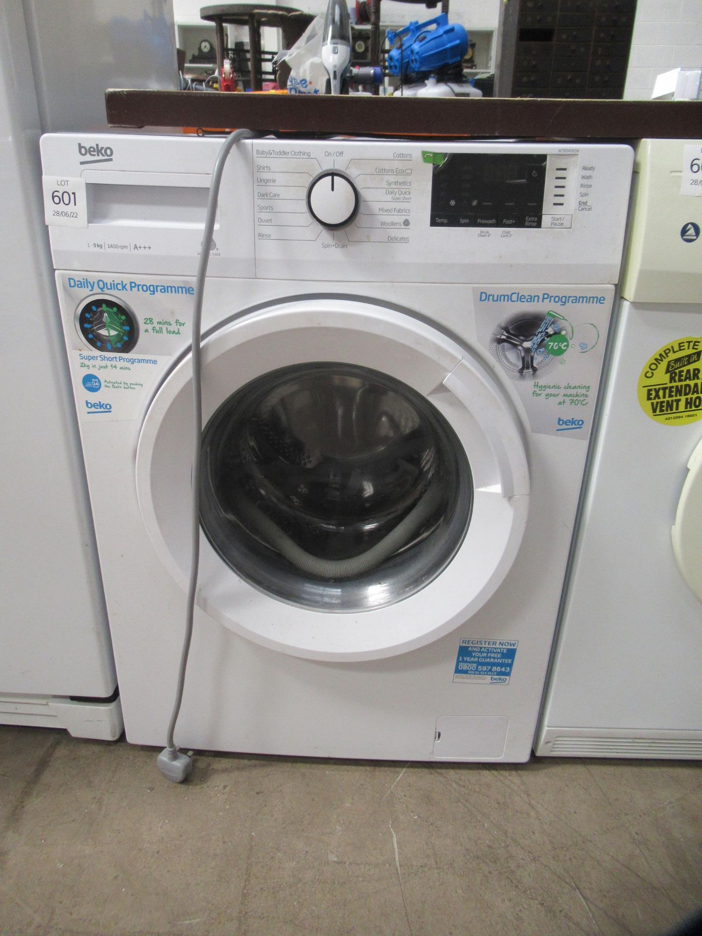 Beko WTB941R2W 9Kg Washer