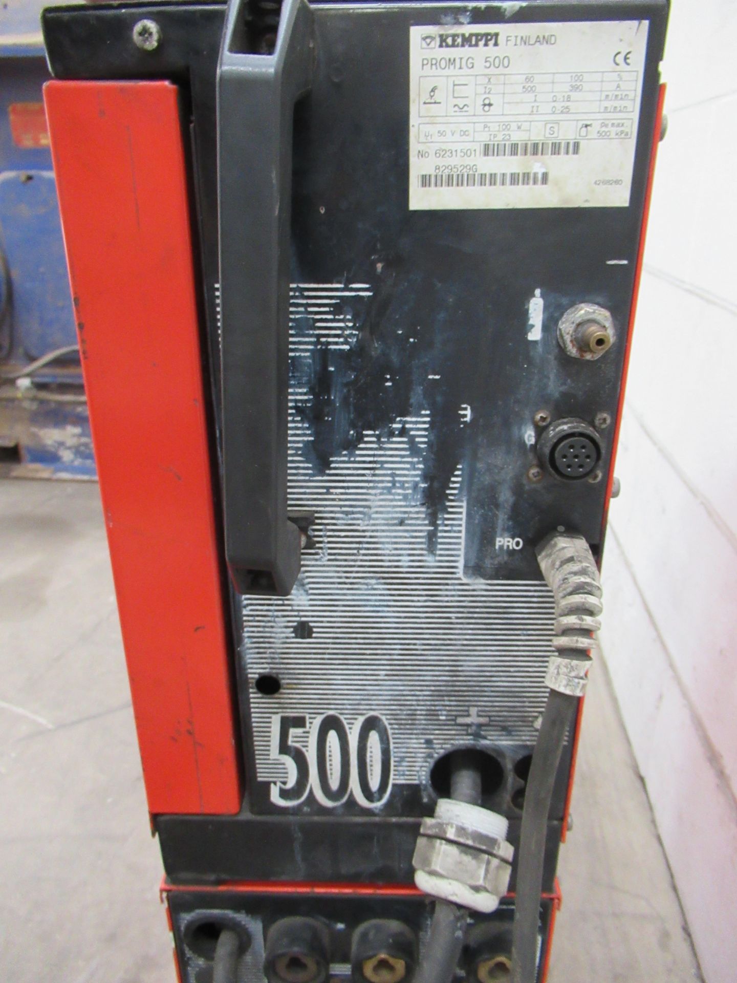 Kemppi ML synergic Promig 500 welder with Kemppi Pro 3000 power source with torch - Image 6 of 10