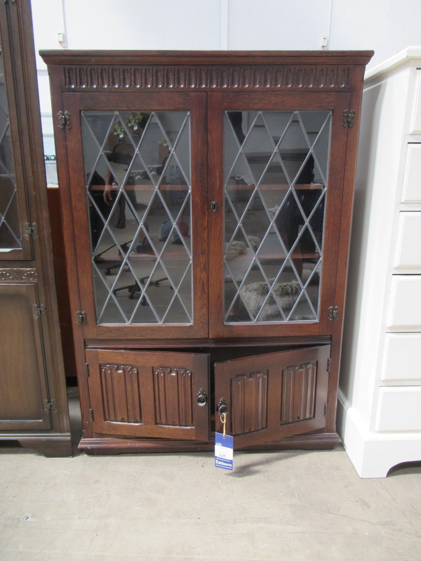 Mahogany Double Leaded Glazed Doors, double doors underneath