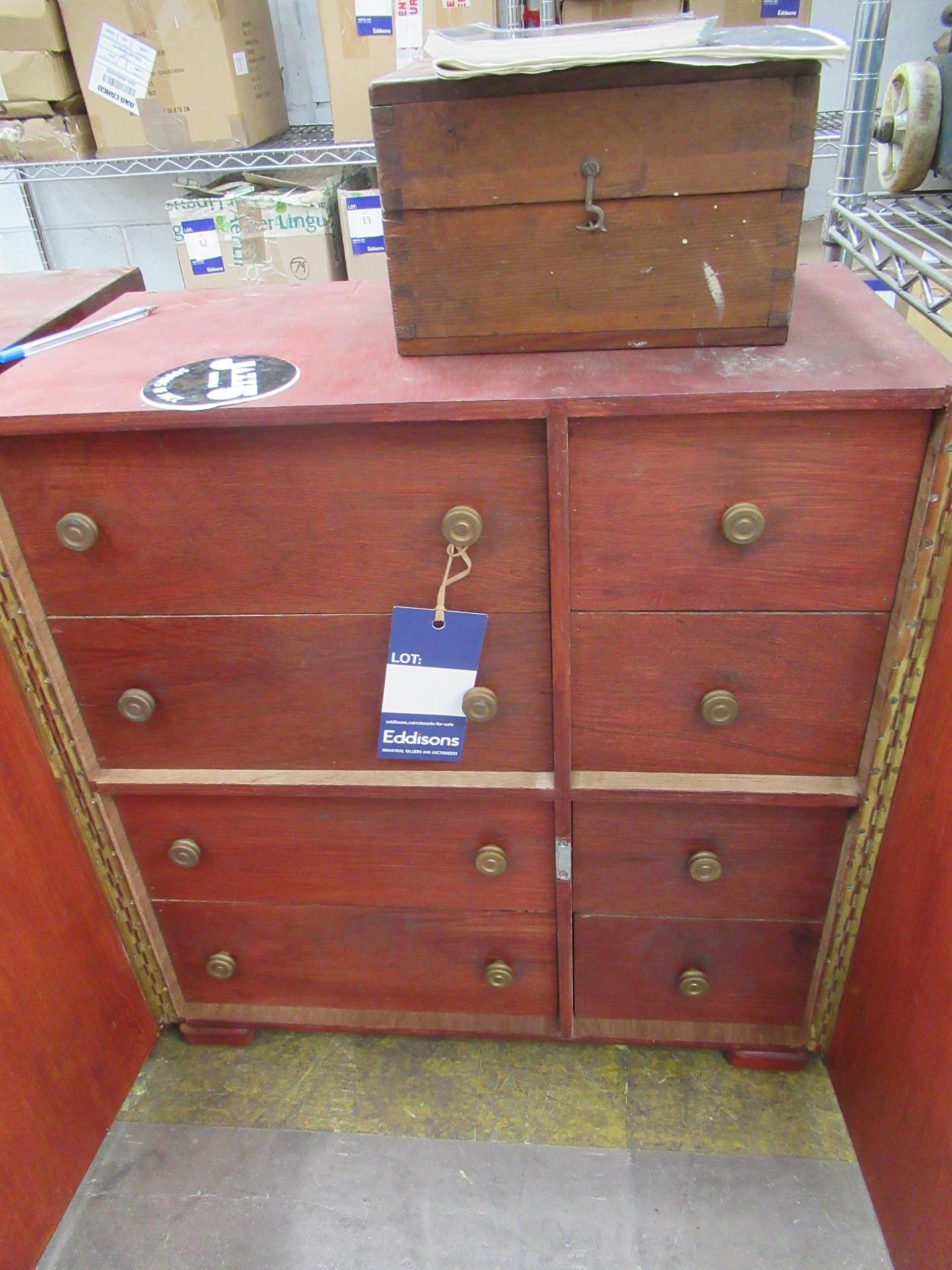 2x wooden storage cabinets and contents of drawers - Image 10 of 22