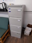 Four drawer metal filing cabinet