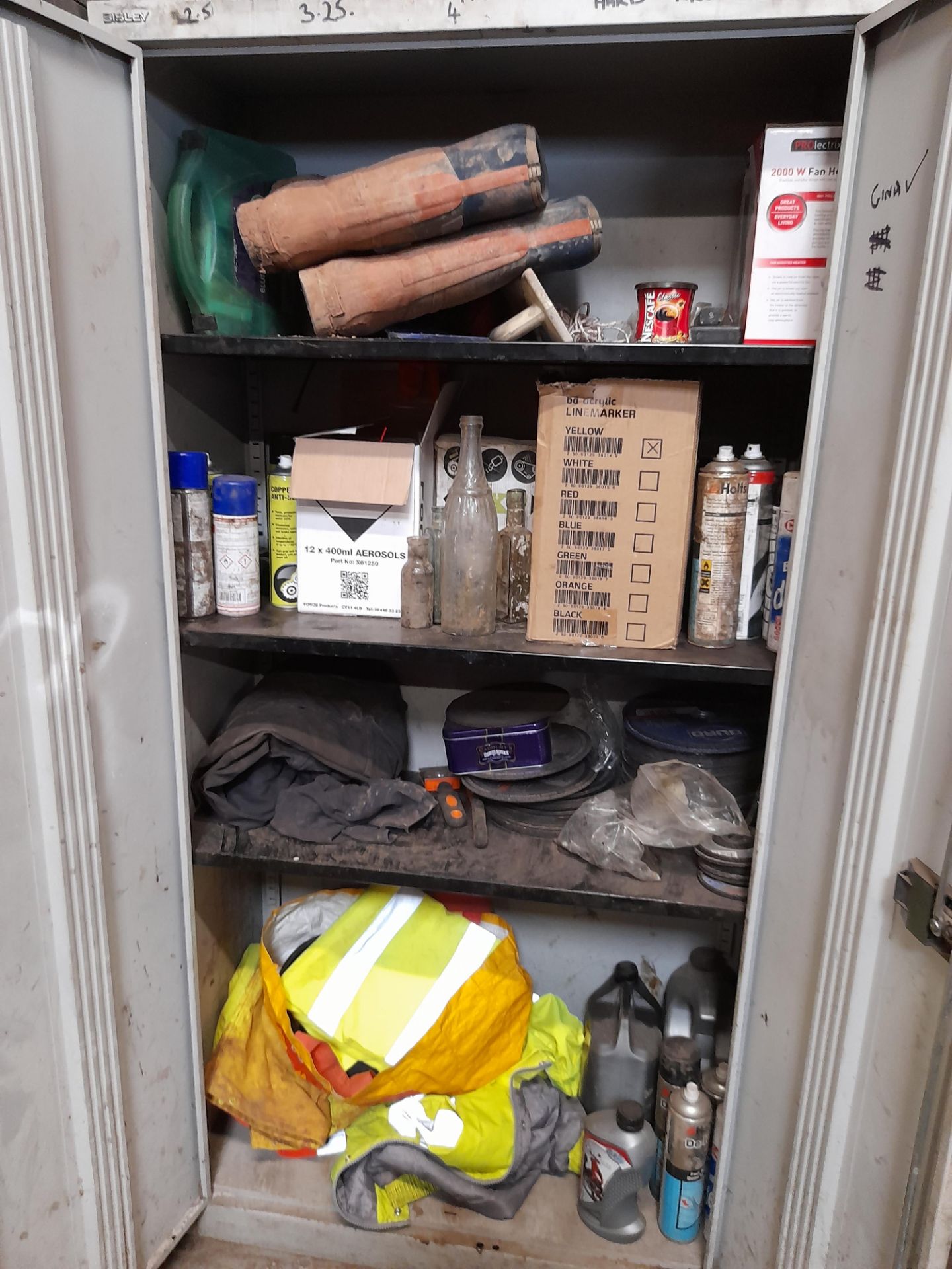 Metal double door cupboard and contents to include - Image 3 of 3