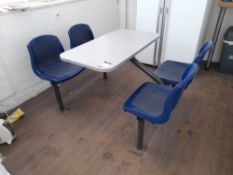 Four-person canteen table & chairs