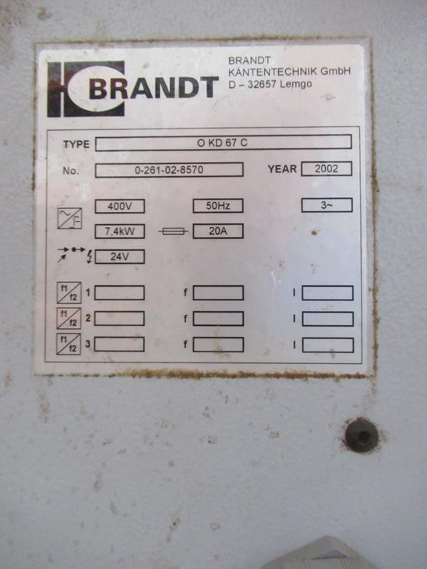 Brandt Optimat KD67 edgebander (spares/repairs) - Image 7 of 9