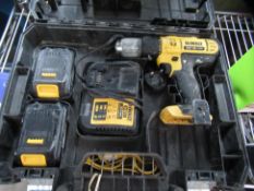 DeWalt DCD776 cordless drill with charger and two batteries