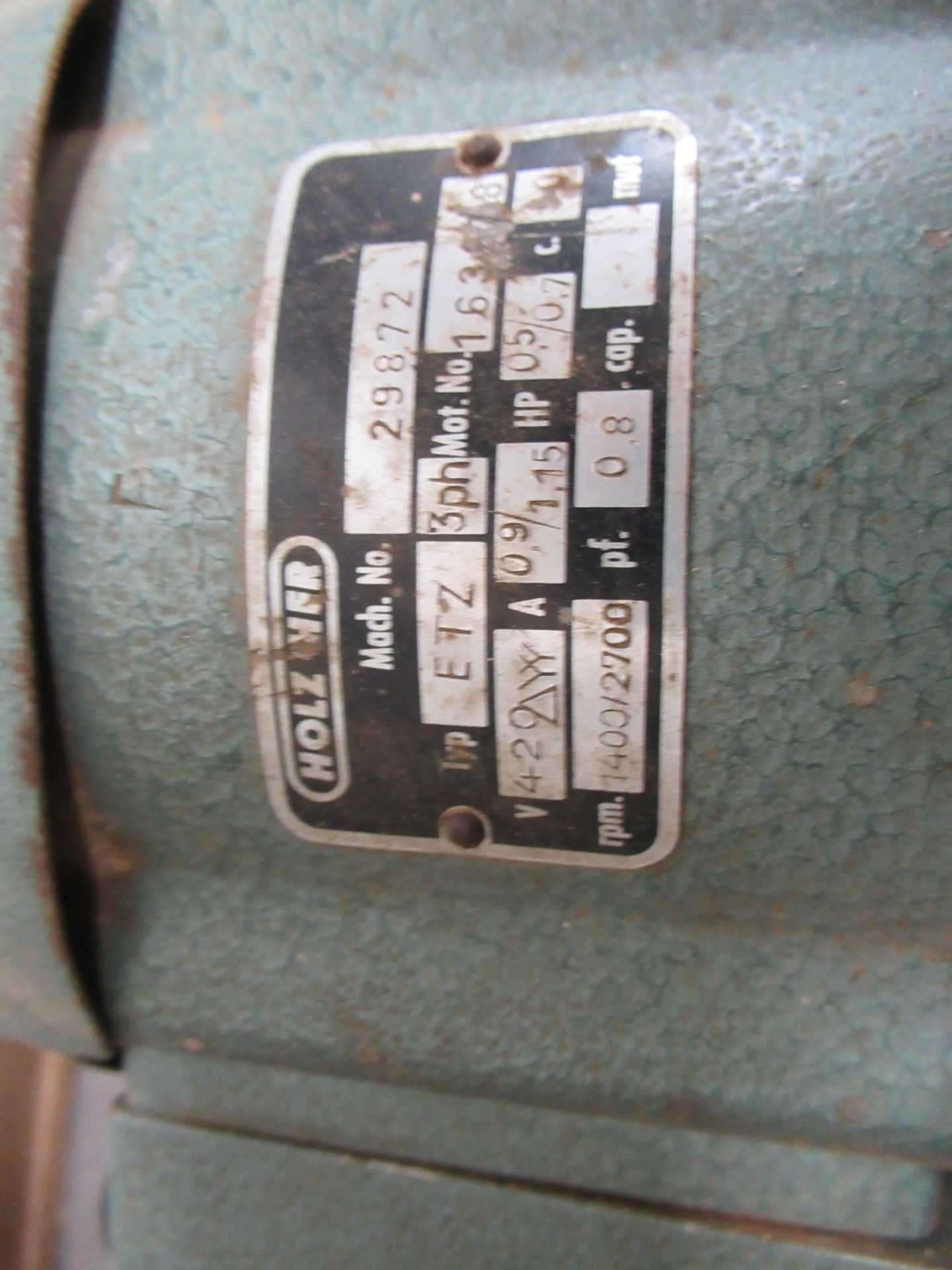 Holzner 29872 Powered Roller Feed Unit 3PH, Please note there is a £5 plus VAT Lift Out Fee on this - Image 3 of 3