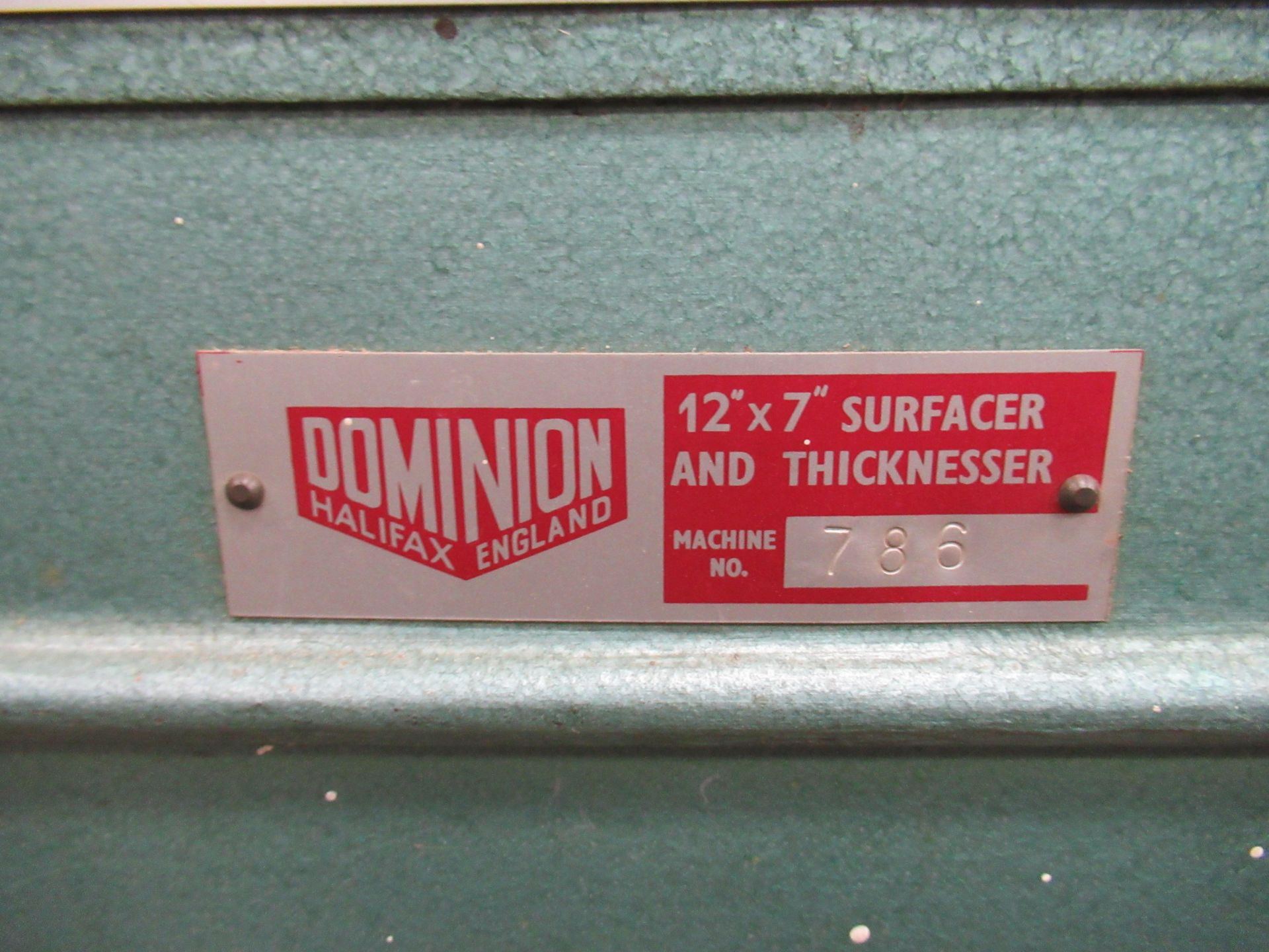 Dominion 12" x 7" Planer thicknesser 3PH, Please note there is a £10 plus VAT Lift Out Fee on this l - Image 3 of 4