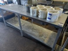 Stainless Steel Prep Table c/w Undershelf and Drawer