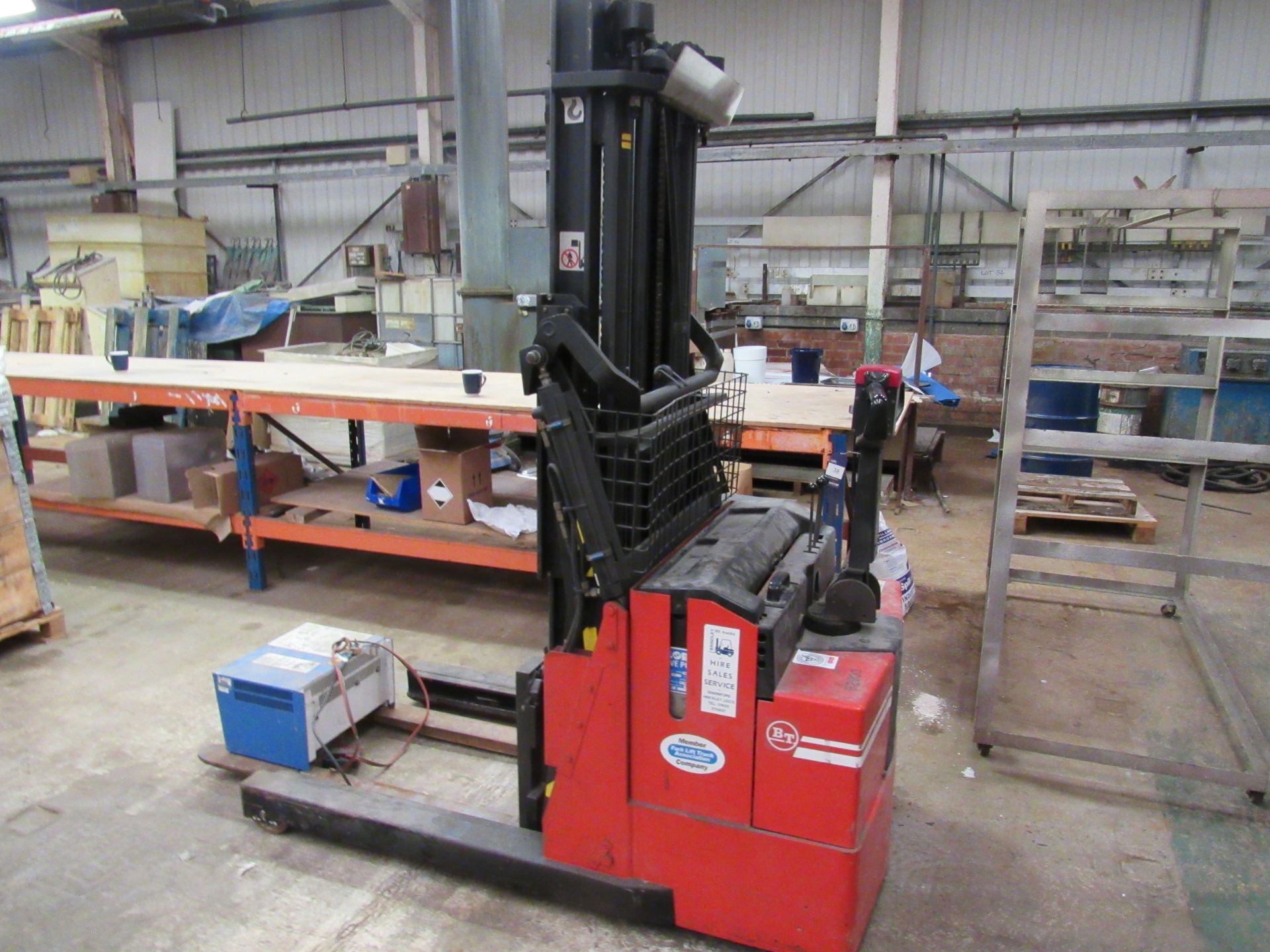BT LSR 1200/2 1200Kg Electric 3 Axis Stacker Truck with Charger - Located on the first floor. The - Image 3 of 5
