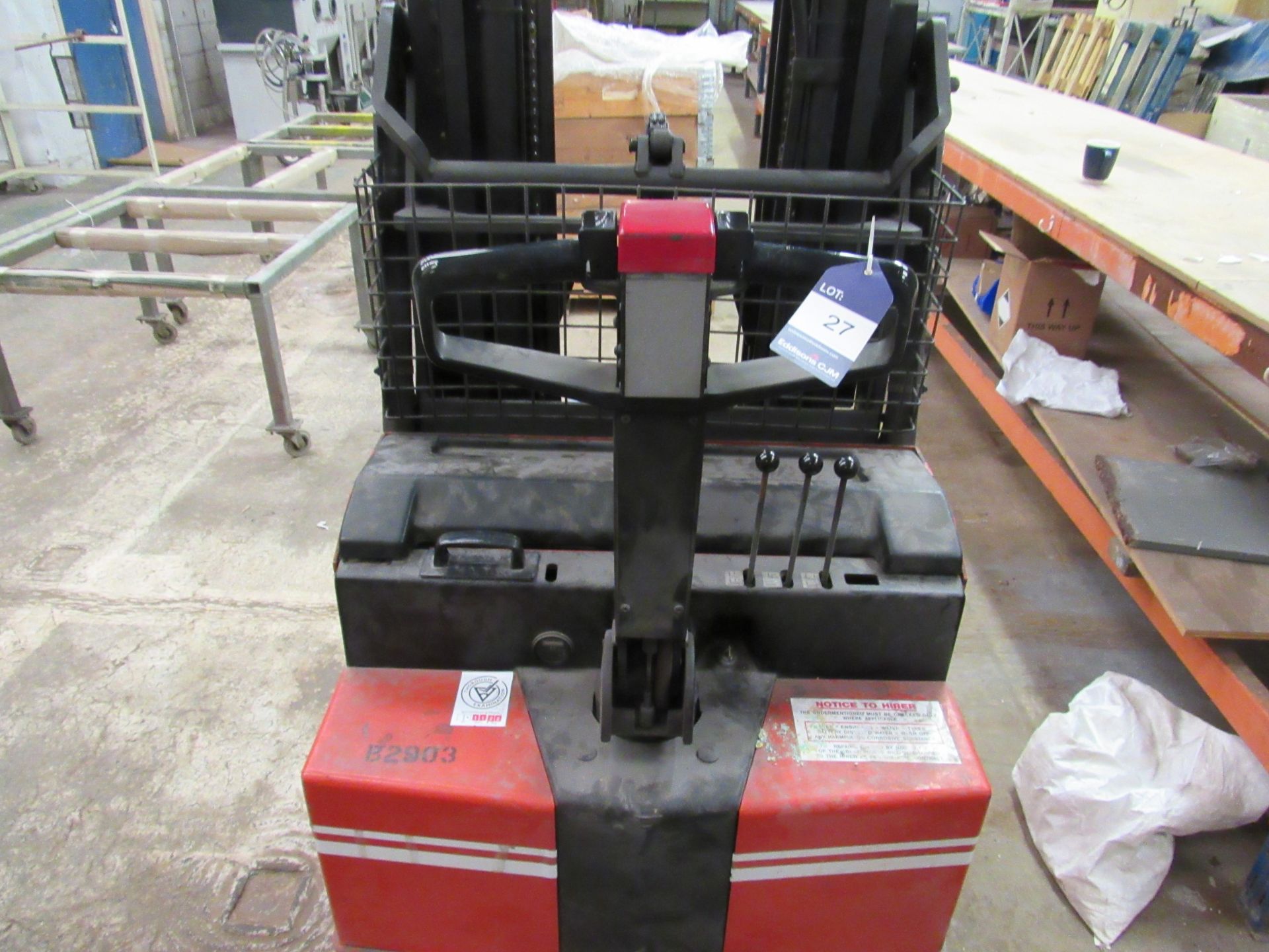 BT LSR 1200/2 1200Kg Electric 3 Axis Stacker Truck with Charger - Located on the first floor. The - Image 4 of 5