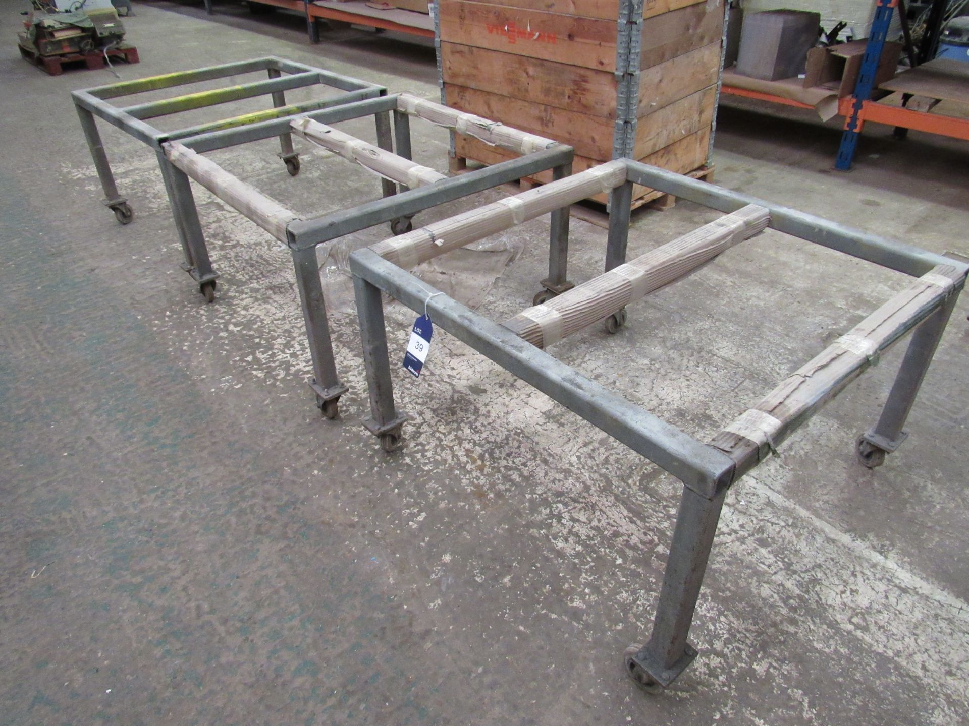 3 Mobile Steel Stands - Located on the first floor. The only removal access for large items is via - Image 2 of 2
