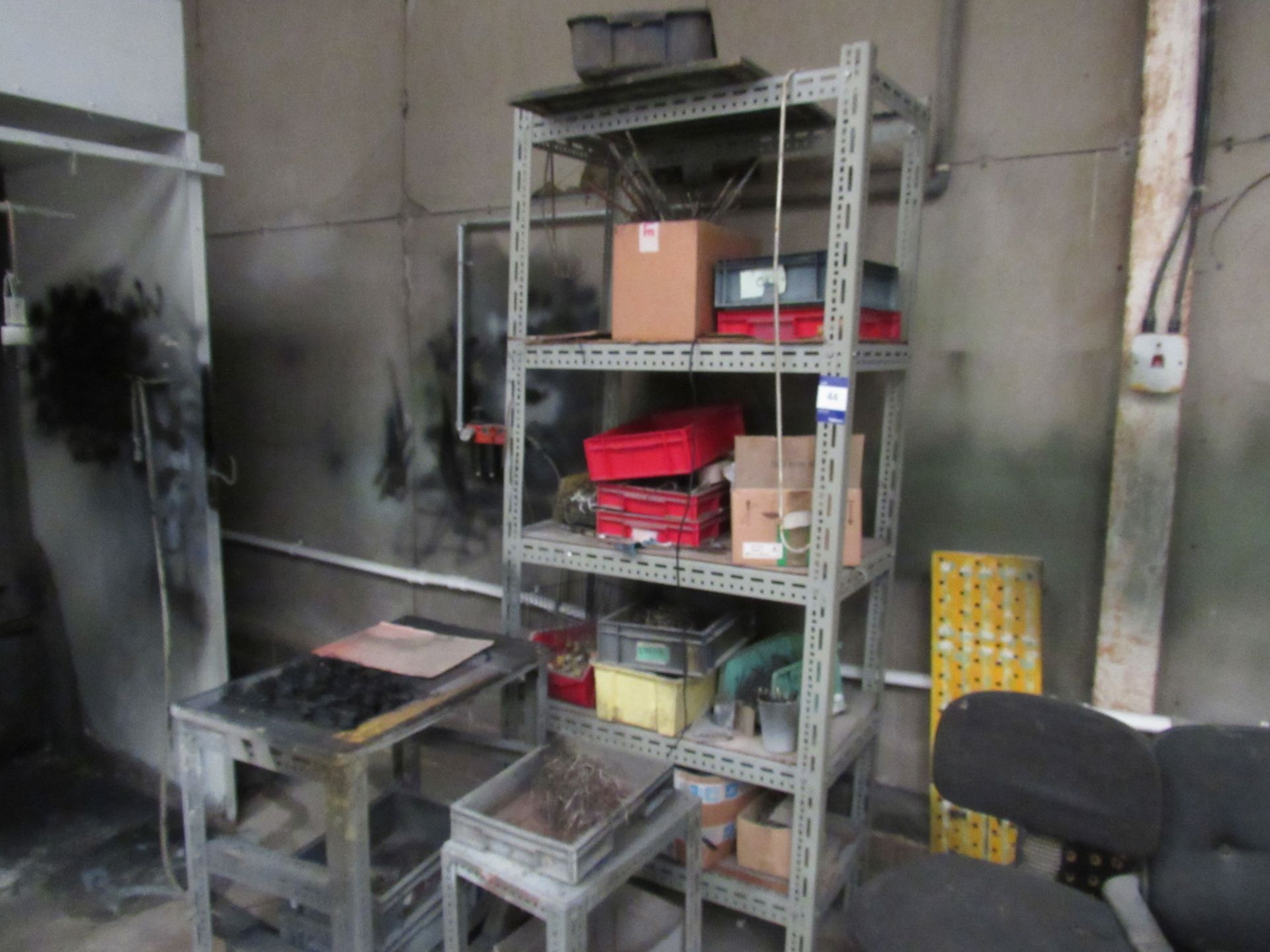 Steel Rack and Contents - Located on the first floor. The only removal access for large items is via