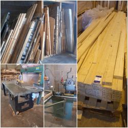 The Entire Contents of a Wooden Gate Manufacturers Workshop