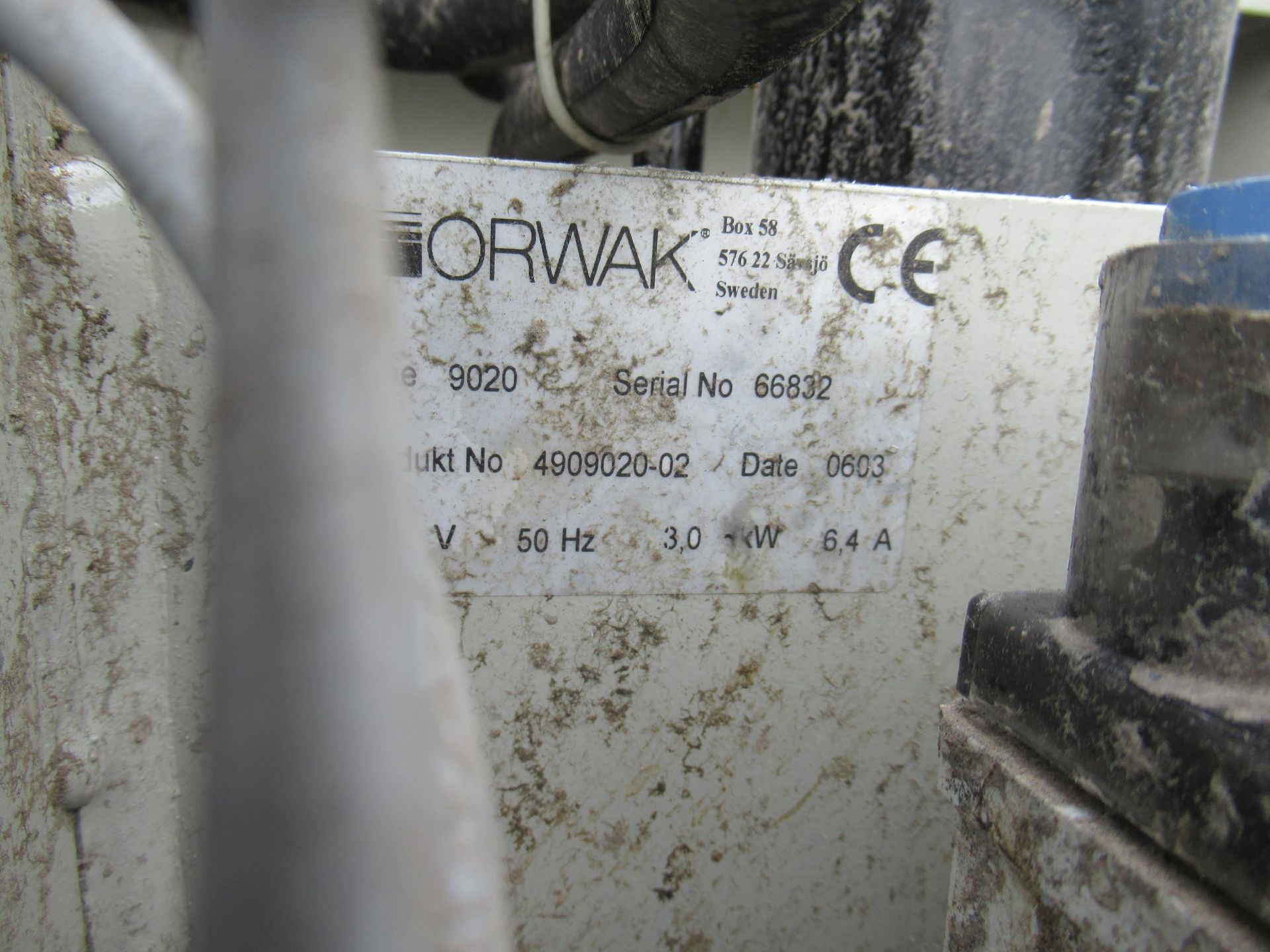 Orwak 9020S triple chamber baler S/N 66832, 415V, 50Hz, 3.0Kw. - Image 8 of 9