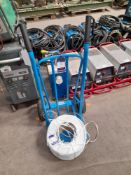 MacAllister Pneumatic Wheeled Sack Cart with a Roll of Pallet Strapping