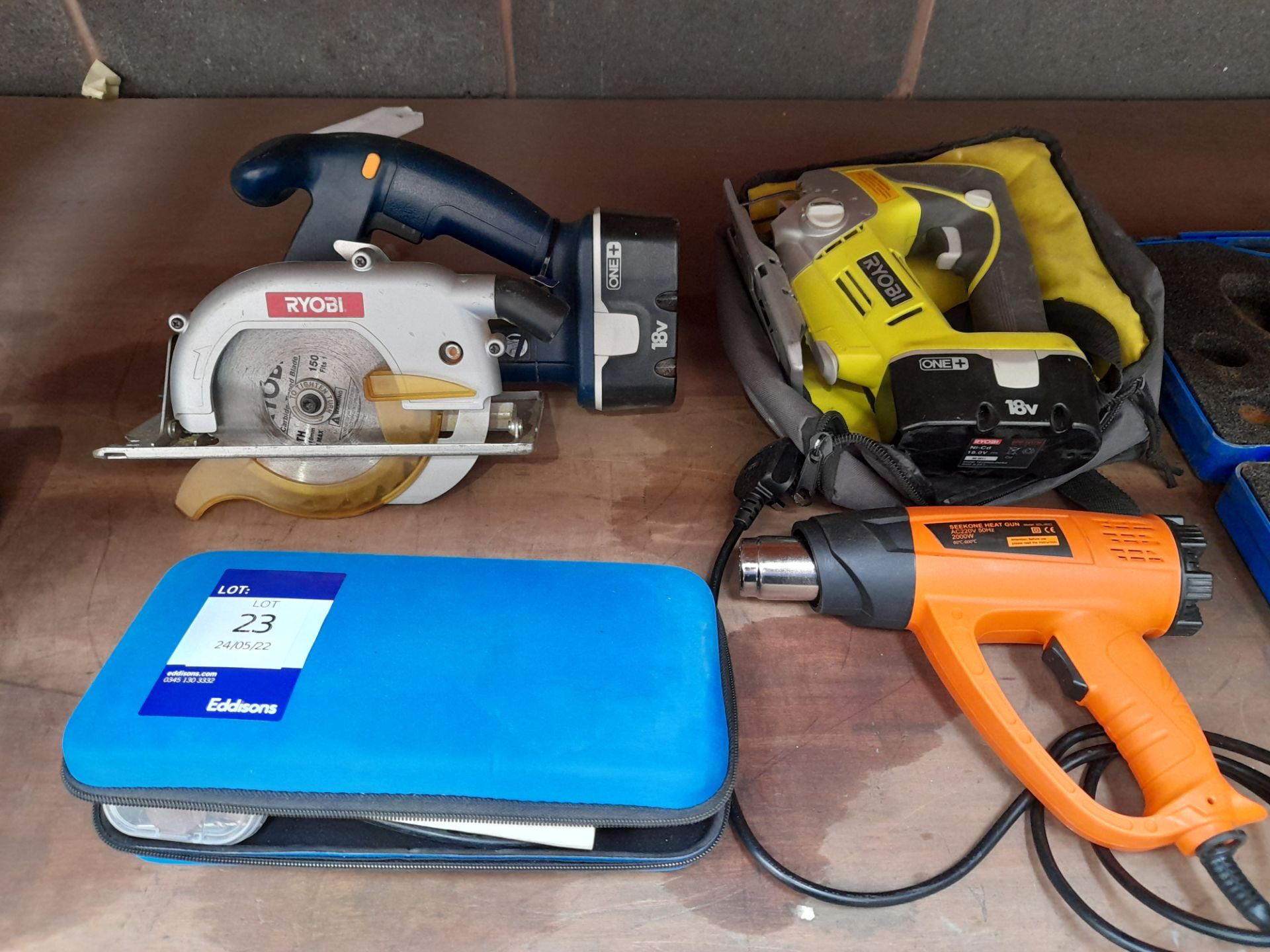 Dremel 3000, Seekone Heat Gun, Ryobi CCS1801/D Circular Saw (NO CHARGER) & Ryobi CJS-180L Jigsaw (NO