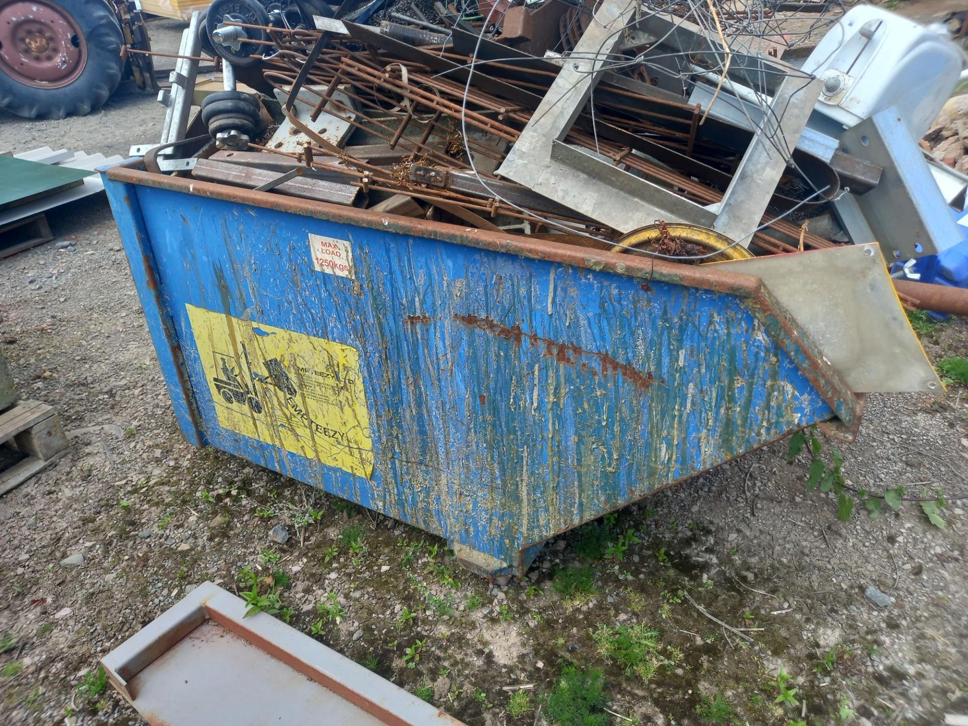 Empteezy forklift tipping skips, 1200mm wide x 1400mm x 650mm deep