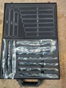 Set of cased new cased drill bits