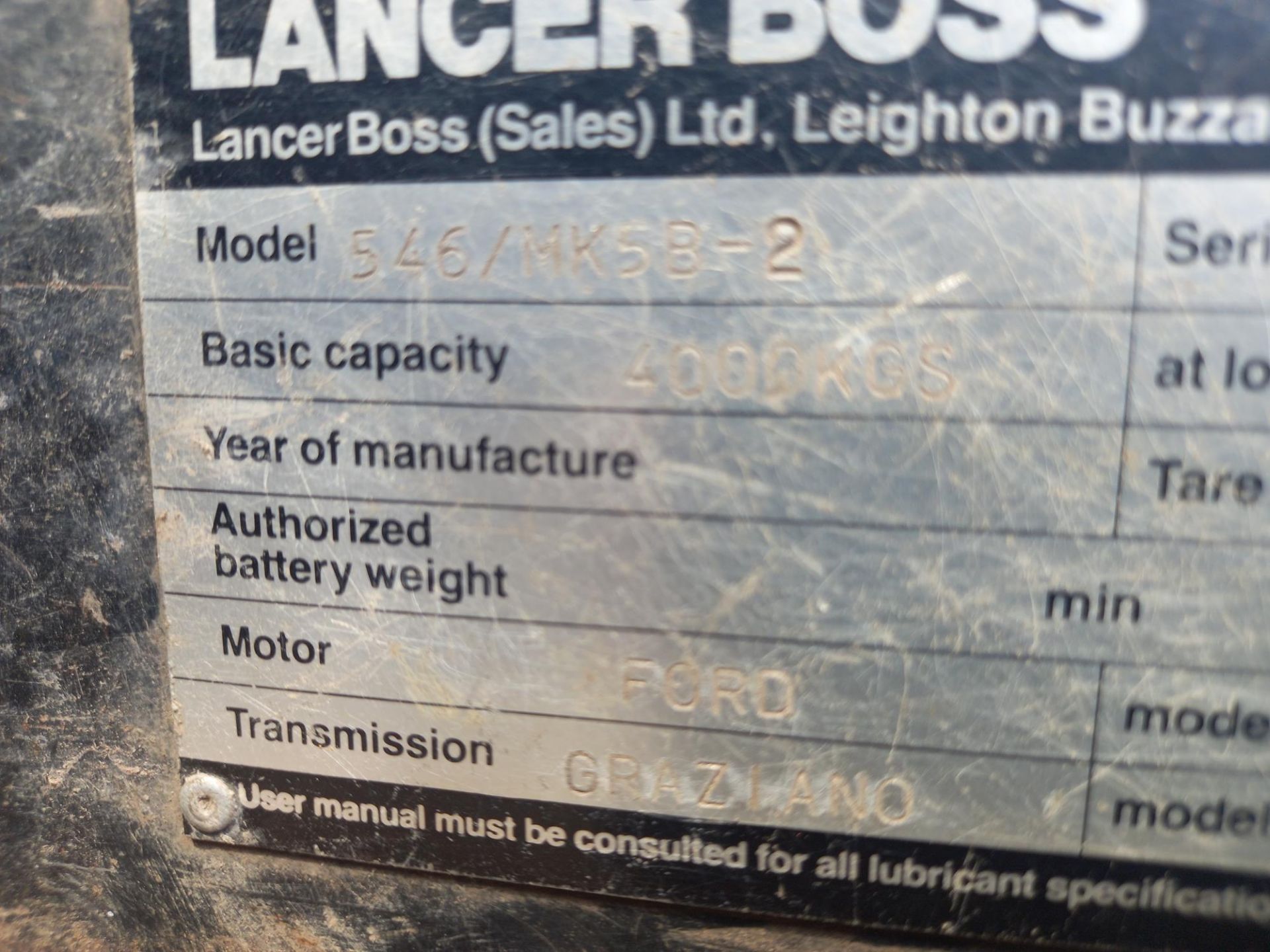 Lancer Boss model 546/MK5B-2 side loader - Image 5 of 10