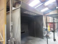 Wet Back Spray Booth with Extractor (Buyer to make good roof)
