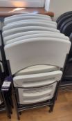 8 x Plastic fold-up chairs