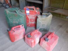 6 x Various Jerry Cans